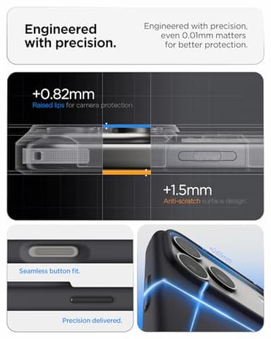 Spigen for iPhone 17 Pro Max Case, Silicone Fit MagFit [Compatible with MagSafe] - Black - Image 6