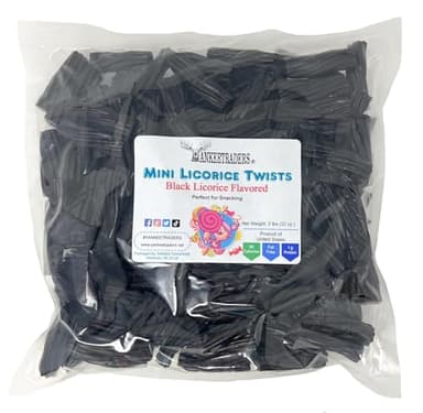 YANKEETRADERS Mini Black Licorice Twists, 2 Pounds - Image 2