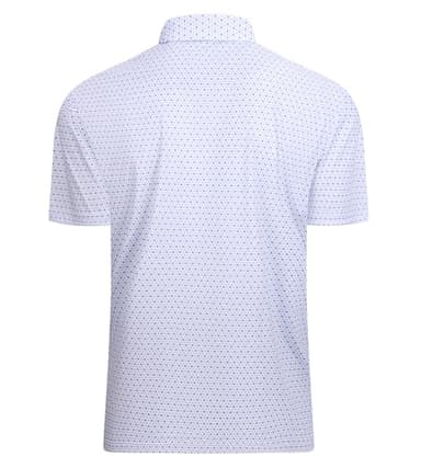 Alex Vando Mens Golf Shirt Moisture Wicking Classic Print Golf Shirts for Men,Eight Blue Dots,S - Image 2