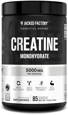 Jacked Factory Creatine Monohydrate Powder 425g - 5g Daily Creatine Supplement for Men and Women, Vegan-Friendly, Third-Party Tested - 85 Servings, Unflavored - Image 3