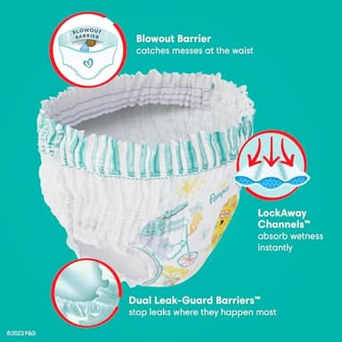Diapers Size 5, 128 Count and Baby Wipes - Pampers Pull On Cruisers 360° Fit Baby Diapers with Stretchy Waistband, ONE MONTH SUPPLY with Sensitive Wipes, 6X Pop-Tops, 336 Count (Packaging May Vary) - Image 6
