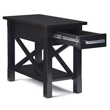 SIMPLIHOME Kitchener SOLID WOOD 14 inch Wide Rectangle Contemporary Narrow Side Table in Hickory Brown for the Living Room and Bedroom - Image 5