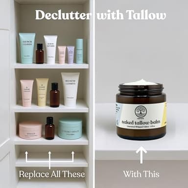 Beef Tallow for Skin | NAKED TALLOW BALM | 1 Ingredient - 100% Grass Fed Beef Tallow | Beef Tallow for Body & Face | Whipped & UNSCENTED for Sensititve Dry Skin, Babies, Eczema, Psoriasis, Rosacea (4oz) - Image 7