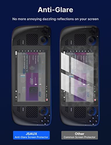 JSAUX 2-Pack Anti Glare Screen Protector for Steam Deck, 9H Hardness Matte Tempered Glass for Steam Deck OLED with Guiding Frame, Scratch Resistant, Comes with Toolkits - Image 3