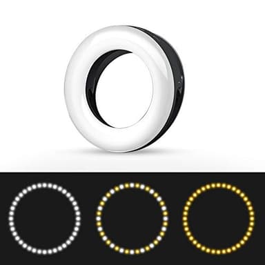 XINBAOHONG Selfie Ring Light Rechargeable Portable Clip-on Selfie Fill Light with 40 LED for Smart Phone Photography, Camera Video, Girl - Image 2