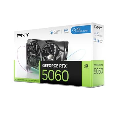 PNY NVIDIA GeForce RTX™ 5060 OC Dual Fan, Graphics Card (8GB GDDR7, 128-bit, SFF-Ready, PCIe® 5.0, HDMI®/DP 2.1, 2-Slot, NVIDIA Blackwell Architecture, DLSS 4) - Image 11