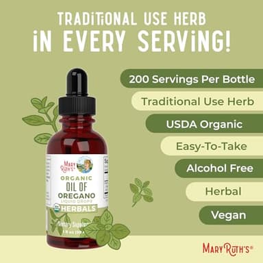 MaryRuth Organics Oregano Oil Drops | 6 Month Supply | USDA Organic Oil of Oregano Liquid | Herbal Blend for Immune Support | Digestive Health | Overall Health | Vegan | Sugar Free | Non-GMO | 1 Fl Oz - Image 7