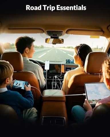 USB C Car Charger, 4-Port 90W Super Fast Car Phone Charger Accessories Dual 45W USB-C & USB-A Cargador Carro Adapter Cigarette Lighter for iPhone 17 16 15 14 13 12 11, Galaxy S25 S24, Tablet, Android - Image 5