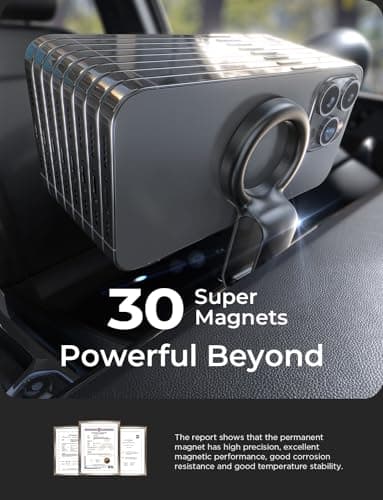 LISEN Fits iPhone 16 15 MagSafe Car Mount - [30 Super Magnets] Magnetic Car Phone Mount, Air Vent Cell Phone Holder, Automobile Car Phone Hold for iPhone 16 15 14 13 12 Pro Max Plus - Image 3