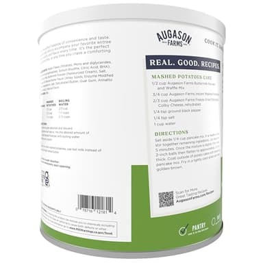 Augason Farms Instant Mashed Potatoes Can, Emergency Food Supply, Everyday Meals, 30 Servings - Image 2