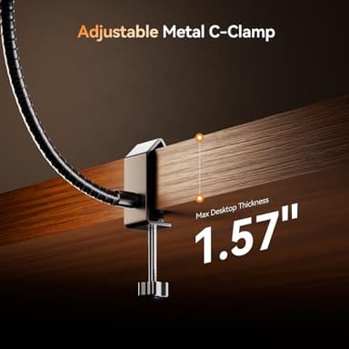 Elikliv Digital Microscope Gooseneck LED Light GL01, Three Color Modes, Brightness Adjustable, Flexible Gooseneck Light with Clamp+EM4K-AF Flex - Image 7