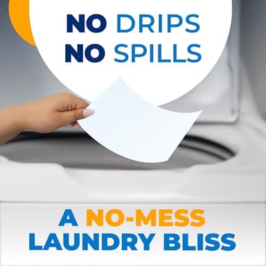 ARM & HAMMER Power Sheets Laundry Detergent, Fragrance Free, Dermatologist Tested Concentrated Laundry Detergent Sheets, 50 Count, up to 100 Small Loads - Image 8