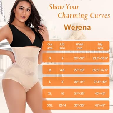 Tummy Control Shapewear Panties for Women High Waisted Body Shaper Slimming Shapewear Underwear Girdle Panty(Beige-no roll,X-Large) - Image 3