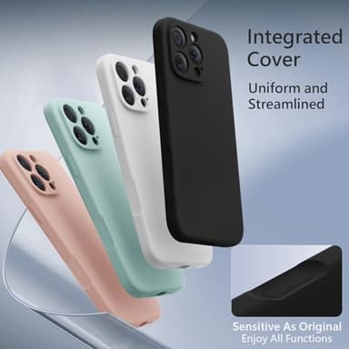 FlyReal Magnetic for iPhone 16 Pro Case, Compatible with MagSafe, (Integrated Silicone Camera Control Button) (Camera Protection) + Screen Protectors, Microfiber Lining Case 6.3", Black - Image 4