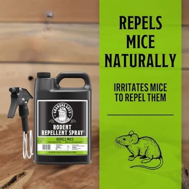 Grandpa Gus's Rodent Repellent Spray with Sprayer, Natural Peppermint & Cinnamon Oils Repel Mice and Stop Rats, 1 Gallon (Pack of 1) - Image 2