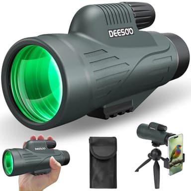 Monocular Telescope for Adults High Powered - 12x56 Waterproof Monocular Scope with Clear Low Light Vision - Compact Telescope with Tripod Smartphone Adapter for Bird Watching Hunting Hiking Travel - Image 1