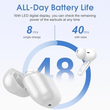 Ai Translation Earbuds Real Time, 3-in-1 Buletooth 5.3 Translator Earbuds with 5 Translation Modes/164 Languages/No Subscription Required, 48H Headphones Translator for Travel/Business/Leaning, White - Image 6