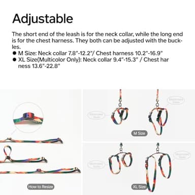 pidan Cat Harness & Leash Set, Cats Escape Proof Adjustable Kitten Harness for Large Small Cats, Lightweight Soft Walking Travel Petsafe Harness Grey,Neck Girth 7.8'' 12.2'', Chest Girth 10.2'' 16.9'' - Image 4