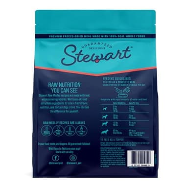Stewart Raw Medley Freeze Dried Raw Dog Food or Meal Topper, Beef & Garden Vegetable Recipe, 1 Pound Bag, Made with Real Whole Foods - Image 4