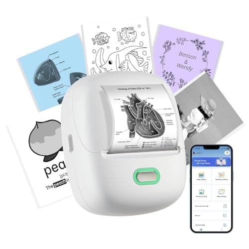 ORGSTA S002 Sticker Printer - Mini Printer Portable Thermal Sticker Maker, Bluetooth Print Pod Inkless Label Maker for Photos, Journal, Receipts, DIY Creation - Image 1