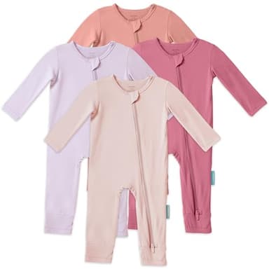 PurComfy Baby Long Sleeve Romper Jumpsuit, Premium Soft Rayon One Piece Pajamas Boy Girl 2-Way Zipper Coverall Sleeper - Image 1