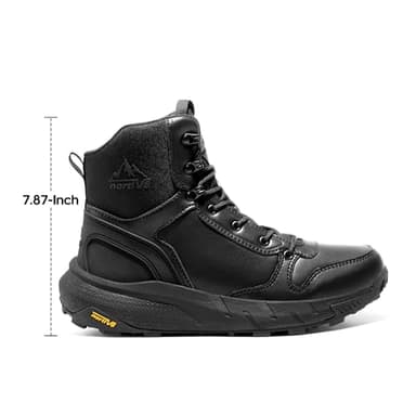NORTIV 8 Men's Military Tactical Boot Lightweight Comfortable Boots for Work All Day Side Zipper Motorcycle Combat Hiking Boots Metrostrike(8-9 Inches),Size 7.5,Black Leather - Image 5