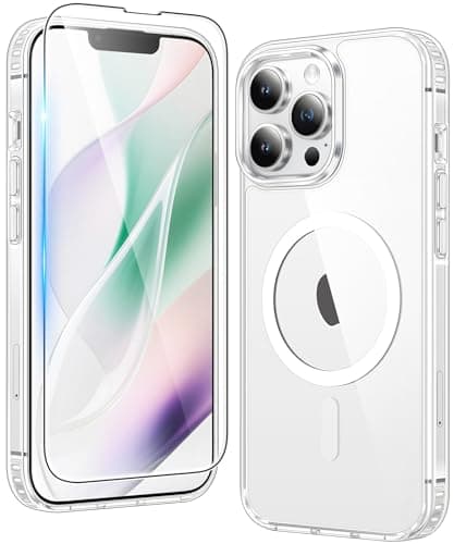 FNTCASE for iPhone 13 Pro Case: Magnetic Anti-Yellowing Slim Clear Phone Case | Military Grade Protective & Shockproof Drop Protection Thin Transparent Cover (A-Clear) - Image 1