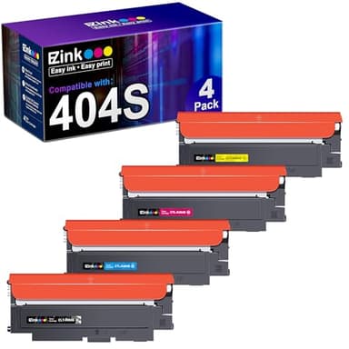 E-Z Ink Compatible Toner Cartridge Replacement for Samsung CLT-K404S CLT-C404S CLT-M404S CLT-Y404S CLT 404S to use with C480FW C430W SL-C430W SL-C480FW SL-C480FN Printer Tray (4 Pack) - Image 1