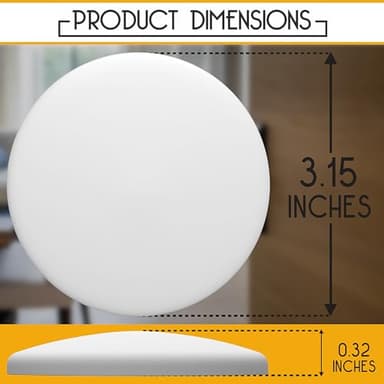 Door Stoppers - Large 3.15" (4 PCS) - Door Stoppers for Wall with Strong Back Adhesive - Quiet and Shock Absorbent Silicone Wall Protectors from Door Knobs - Protects Every Surface - White - Image 3