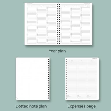 POPRUN Academic Planner 2025-2026 (July 2025-June 2026), Daily Weekly and Monthly Appointment Book (Wirebound Hard Cover - 10'' x 8'') with Hourly Time Slots, Tabs, 100 GSM - Light Pink - Image 5