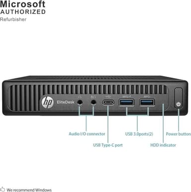 HP EliteDesk 800G2 mini Desktop PC, 800G2 Tiny Computer, Quad Core i5-6500, 16GB RAM, 256GB SSD, RGB Keyboard, 800 G2 Desktop Computer Windows 11 Pro (Renewed) - Image 2