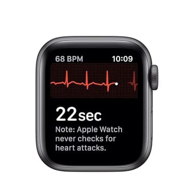 Apple Watch Series 5 (GPS, 44MM) - Space Gray Aluminum Case with Black Sport Band (Renewed) - Image 2