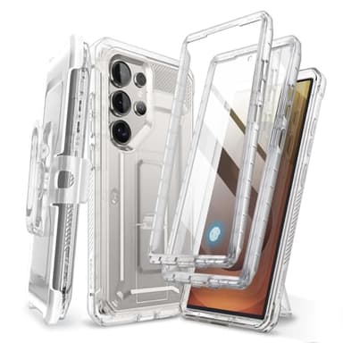 SUPCASE for Samsung Galaxy S25 Ultra Case with Stand (Unicorn Beetle Pro), [2 Front Frames] [Built-in Screen Protector & Belt-Clip] Military-Grade Protection Phone Case for S25 Ultra 6.9 Inch, Clear - Image 1
