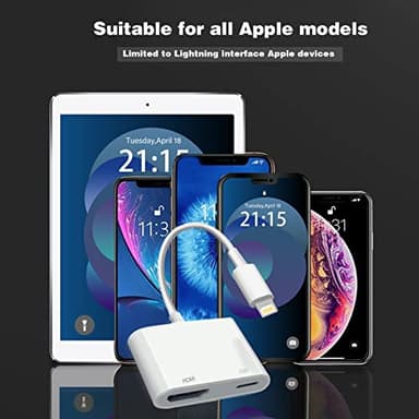 Lightning to HDMI Adapter for iPhone, [Apple MFi Certified] Digital AV Dongle,1080P Sync Screen Cable with Lightning Charging Port for iPhone, iPad to TV/Projector/Monitor No Need Power Supply - Image 8