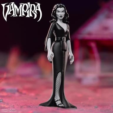 Super7 Vampira Plan 9 from Outer Space Grayscale - 3.75" Vampira Action Figure Classic Horror Movie Collectibles and Retro Toys - Image 4