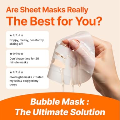 MENOKIN 30 Seconds Quick Bubble Mask [LIFT] - [Collagen] & Niacinamide in Micro-bubbles for Anti Aging, Boost Elasticity, Fine Lines, Korean Glass Skin Care Essential, 70 Uses, 3.21 fl.oz - Image 2