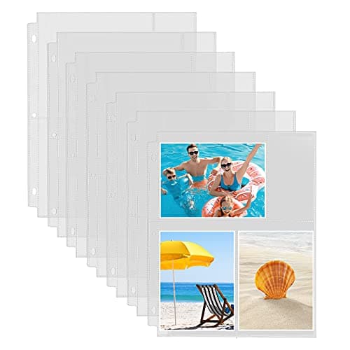 Fabmaker 30 Pack Photo Sleeves for 3 Ring Binder - (4x6, for 180 Photos), Archival Page Protectors, Clear Plastic Refill Pages, Postcard Sleeves, Acid-Free - Image 1