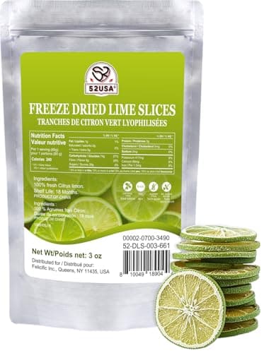 52USA Freeze Dried Lime – 3oz – Naturally Preserved, Intense Flavor, Perfect for Cooking, Drinks, and Snacks – No Added Sugar or Preservatives - Image 1