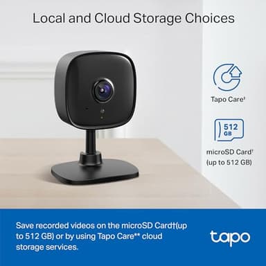 Tapo by TP-Link 1080P Indoor Security Camera for Baby Monitor, Pet Camera w/Motion Detection, 2-Way Audio, Night Vision, Cloud & SD Card Storage, Works w/Alexa & Google Home, Black, C101(4-Pack) - Image 4