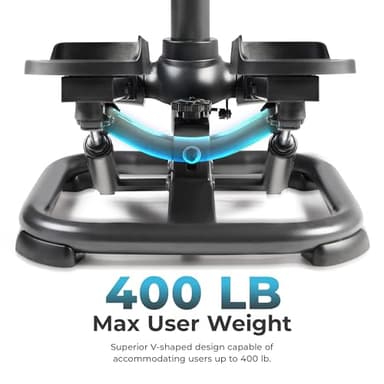 Sunny Health & Fitness 2-in-1 Premium Power Stepper with 400lbs Weight Capacity and Resistance Bands, Low-Impact Cardio, Space-Saving, Height-Adjustable, with Bluetooth and Free SunnyFit App - Image 2