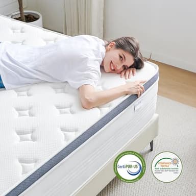 Dourxi Twin XL Mattress, 12 Inch Twin XL Medium Hybrid Mattress in a Box with Gel Memory Foam, Individually Pocketed Springs for Support and Pressure Relief, 100-Night Trial - Image 5