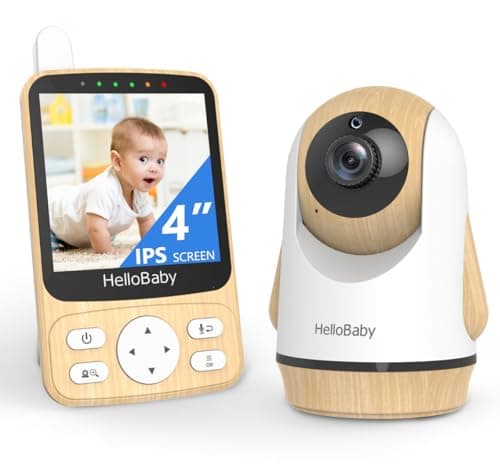 HelloBaby Monitor with Camera and Audio,4" IPS Portable Screen Video Baby Monitor with 26Hrs Battery Life No WiFi,Remote Pan-Tilt-Zoom Camera with Night Vision,2-Way Talk and 1000ft Range - Image 1
