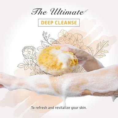 Spongentle Deep Cleansing Body Loofah Sponge, Natural Colors, for Bath and Shower, Multiple Textures for Gentle and Deep Exfoliation, Generous and Rich Lather, (Pack of 3) - Image 4