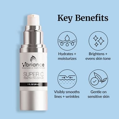 Vibriance Super C Serum for Mature Skin - All-in-One Vitamin Formula Hydrates, Firms, Lifts, Smooths, Targets Age Spots, Wrinkles, 1 fl oz - Image 4