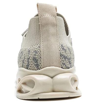 DADAWEN Boys Girls Lightweight Breathable Sneakers Kids Tennis Shoes Athletic Running Shoes for Toddler/Little Kid Beige US Size 7 M Toddler - Image 4