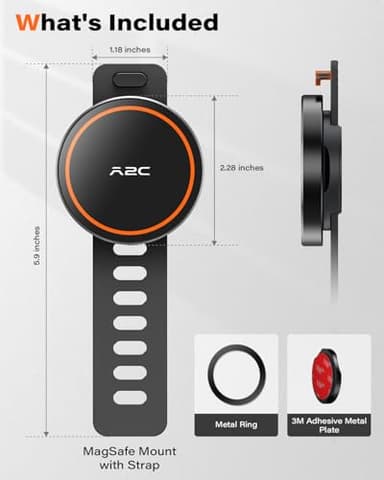 A2C Gym Fitness Phone Mount for MagSafe - 17 N54 Strong Magnets Stable and Secure Phone Mount with Adjustable Strap, Compatible with Gym Equipment, Stroller, Shopping Cart, Exercise Bikes - Image 8