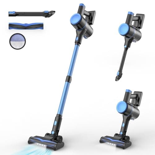 UML0 N8 Cordless Vacuum Cleaner, Lightweight Stick Vacuum with Powerful Suction, 2200mAh Battery, 40 Mins Runtime, Self-Standing, Rechargeable Vacuum Cleaners for Home Hardwood Floor Carpet Pet Hair - Image 1