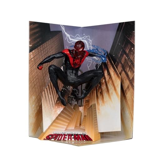 McFarlane Toys - Marvel Spider-Man 1:10th Scale Collectible with Scene (Miles Morales: Spider-Man #1) - Image 1