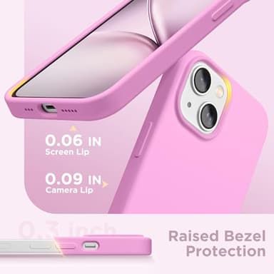 GolbinBox Magnetic for iPhone 15 Case, Compatible with MagSafe, [Soft Anti-Scratch Microfiber Lining], Slim Liquid Silicone Shockproof Protective Phone Case for iPhone 15 6.1 inch, Cherry Blossom - Image 5