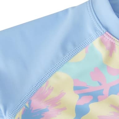 UMELOK Baby Girls' One Piece Swimsuit Infant Swimwear Rash Guard Swim Suit Full Zip with Long Sleeve UPF 50+ Sun Protection Swimsuit Purple Begonia Flower,18M - Image 6